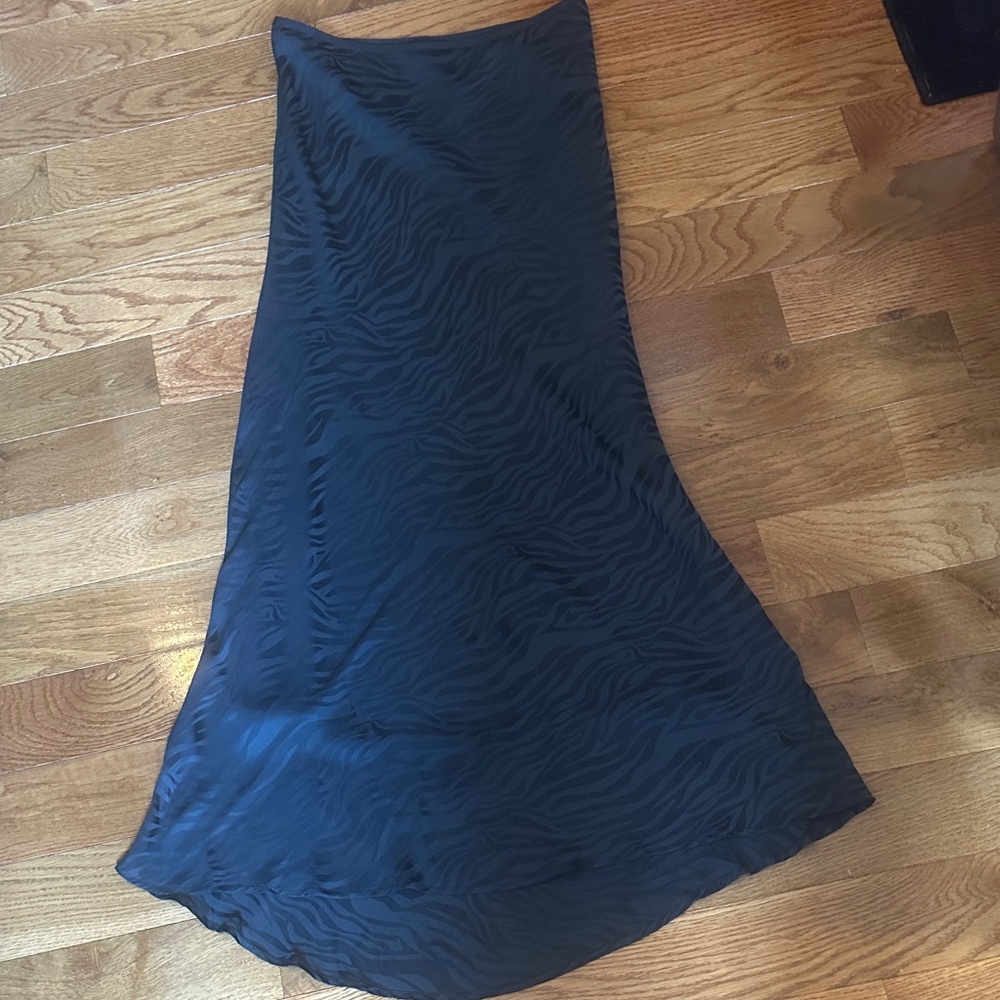David Lerner animal print black skirt